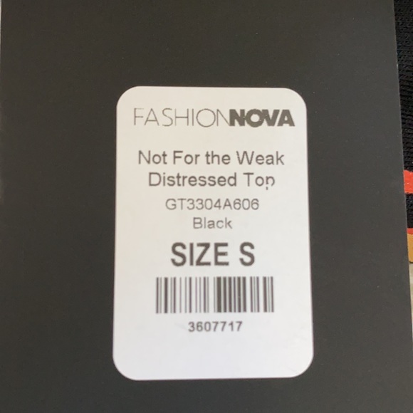 Fashion Nova Not For The Weak Distressed Top - Picture 3 of 3